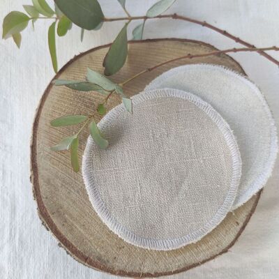 Salviettine double-face (Lino Lavato + spugna Tencel®) ipoallergeniche