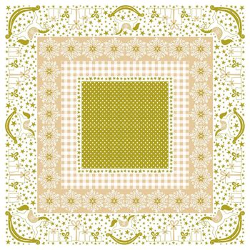 Nappe de Noël Calypso en beige doré en Linclass® Airlaid 80 x 80 cm, 20 pièces