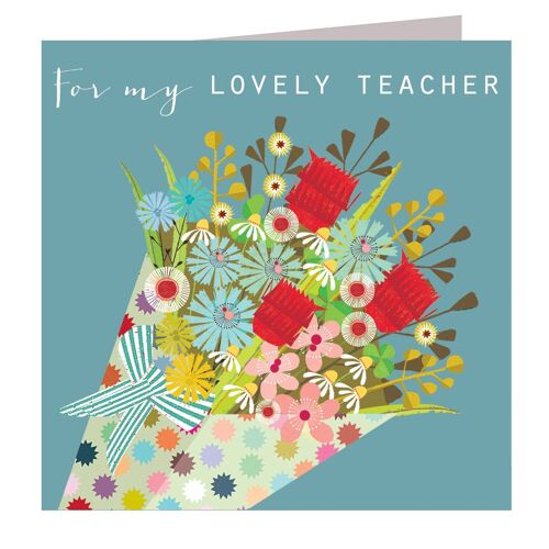 WO11 Lovely Teacher Thank You Card