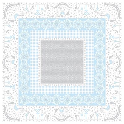 Tovaglia natalizia Calypso in blu-argento in Linclass® Airlaid 80 x 80 cm, 20 pezzi