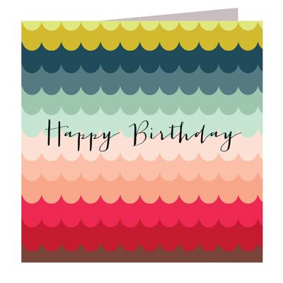 WO17 Scallop Happy Birthday Card