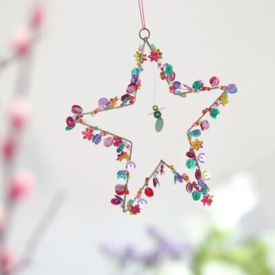 Decoration SPARKLE star sequins