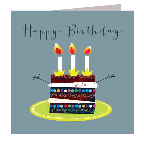 WO22 Happy Birthday Cake Card