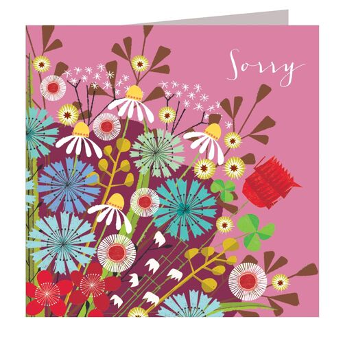 WO26 Floral Sorry Greetings Card