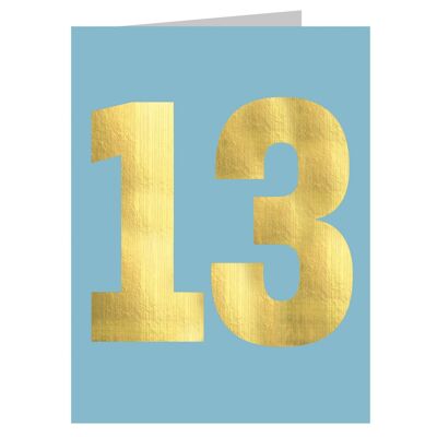 TGD16 Mini Gold Foiled Number 16 Card