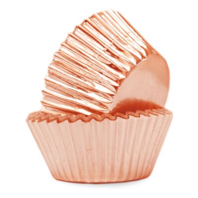 +/- 48 Rose gold baking cups