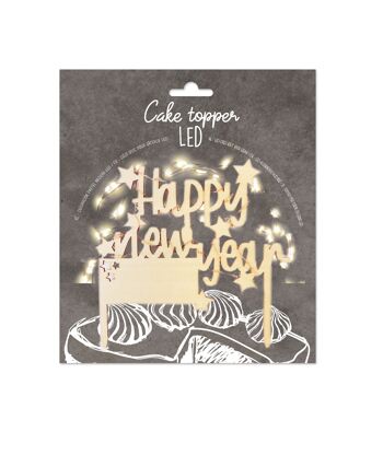 Cake topper led Happy New Year 1