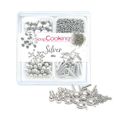 SILVER Mix - 63g sweet decorations