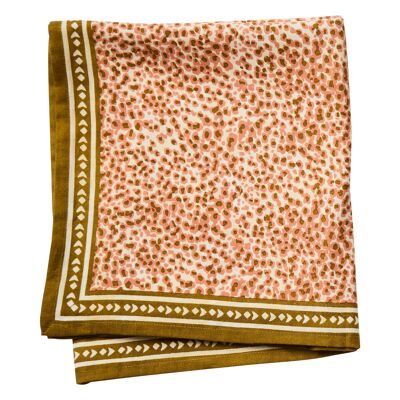 Pañuelo estampado "Leopard" Savane Rosée Khaki