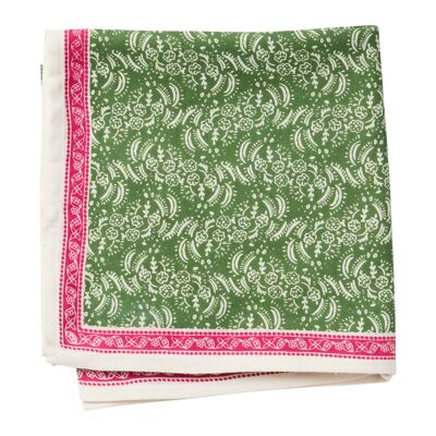 Grasgrüner Schal mit Bandana-Print