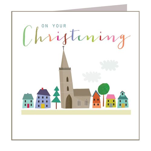 WO14 Christening Congratulations Greetings Card