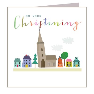 WO14 Christening Congratulations Greetings Card