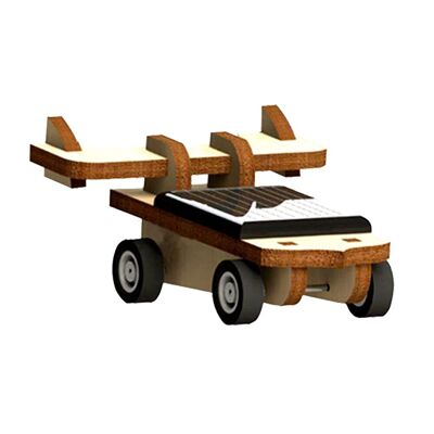 Mini Solar Powered Wooden Car