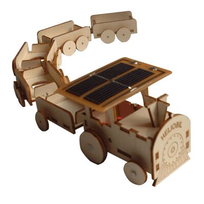 Solar Powered Wooden Rolling Train