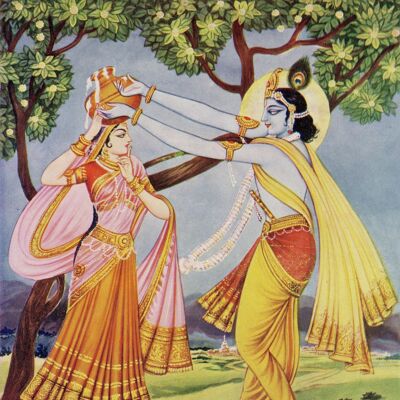 Vintage Hindu-Druck – „Krönung“