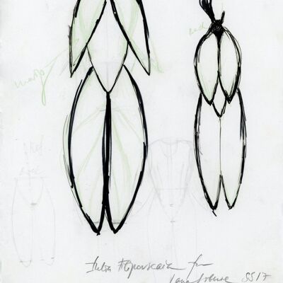 Dibujo del traje de escarabajo para Lana Siberie por Iulia Filipovscaia