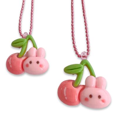 Pop Cutie Bunny  Cherry Kids Necklace