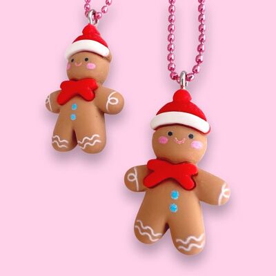 Pop Cutie Christmas Kawaii Gingerbread Kids Collana
