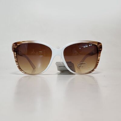 White/brown 'Brave Color' sunglasses for women