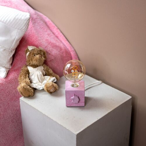 LAMPE KIDS - LICORNE ROSE