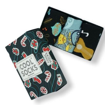 Cool Socks Femmes/Hommes - 3 paires dans un coffret cadeau Mix