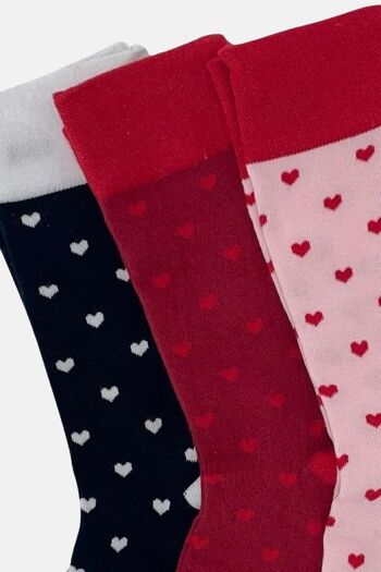 Chaussettes femme en coffret cadeau - 3 paires d'Amour 7