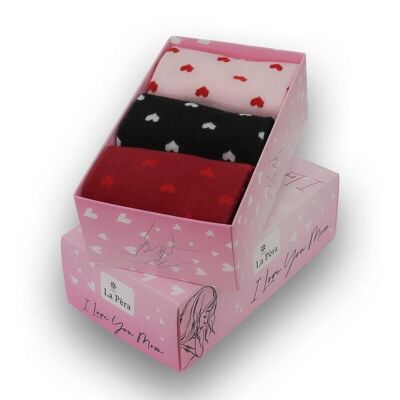 Calcetines de mujer en caja de regalo - 3 pares Madre