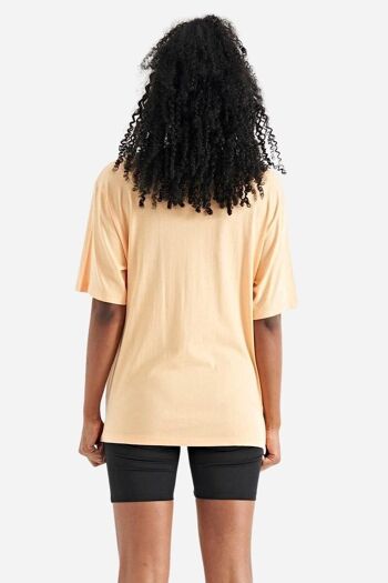 T-shirt femme oversize - Soft Orange avec imprimé lettre 3