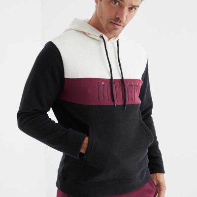 Marineblauer Fleece-Kapuzenpullover