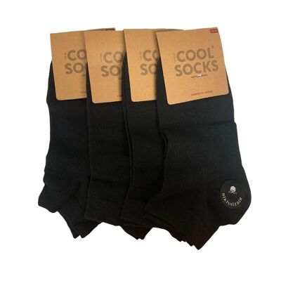 Sneaker Socks Women Cotton 4 pairs black