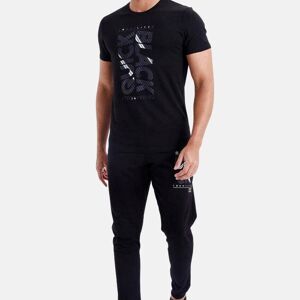 La Pèra Survêtement Homme Manches courtes - Jogging - T-shirt - Noir