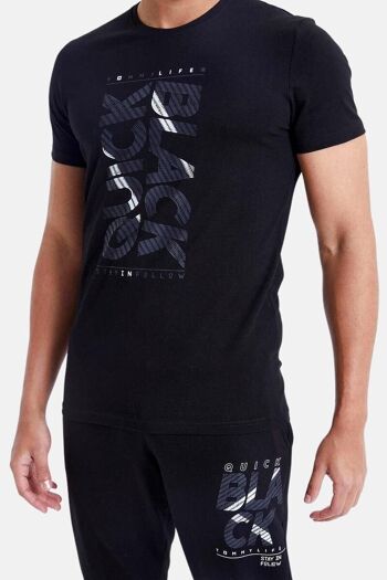 La Pèra Survêtement Homme Manches courtes - Jogging - T-shirt - Noir 7