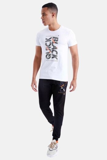La Pèra Survêtement Homme Manches Courtes - T-Shirt-Blanc/Noir 3