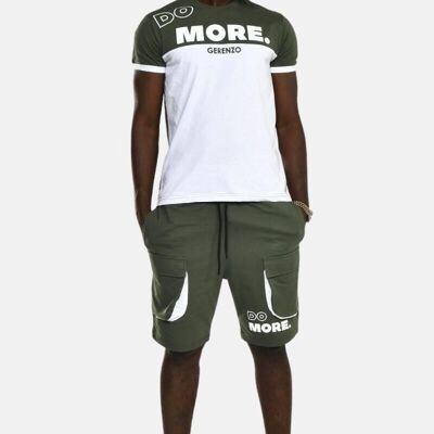 La Pèra Two Piece Set - T-shirt & Shorts - Green