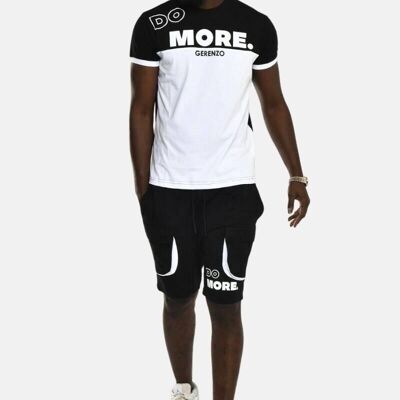 La Pèra Two Piece Set - T-shirt & Shorts - Black