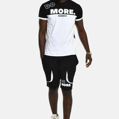 La Pèra Zweiteiliges Set – T-Shirt und Shorts – Schwarz