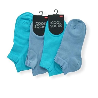 Sneaker Socks Ladies Bamboo 4 paia lilla-acqua