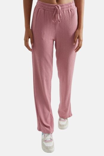 Jogging - Jogger Femme jambes larges droites Rose 3