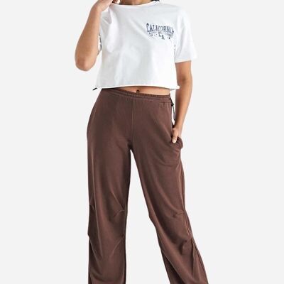 Sweatpants - Jogger Ladies with wide legs Brown