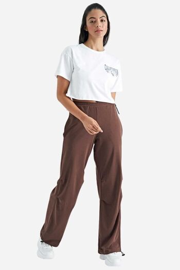 Jogging - Jogger Femme jambes larges Marron 9