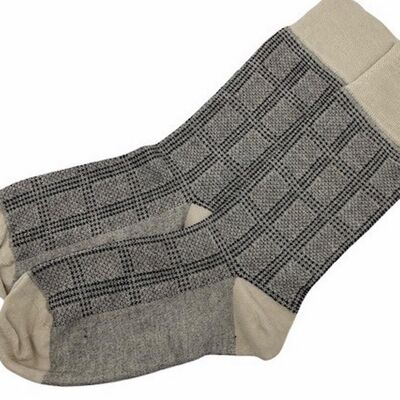 Calcetines Hombre Classic Bamboo 3 pares beige cuadros