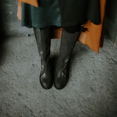 Chaussures en cuir femme BIU NOIR AW23 PAPUCEI