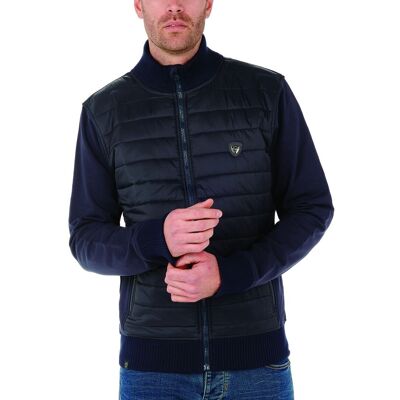 Fleece Bi-Material Quilted Jacket