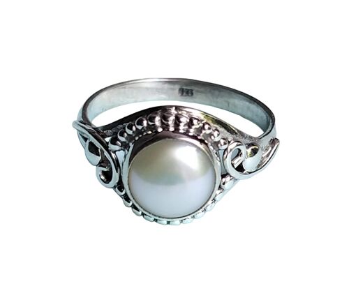 Natural Fresh Water Pearl 925 Sterling Silver Handmade Ring