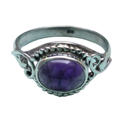 Wunderschöner handgefertigter Ring aus echtem Amethyst aus 925er Sterlingsilber