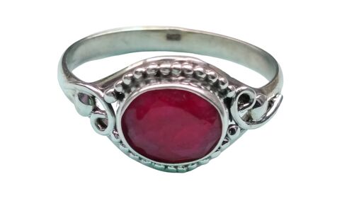 Red Corundum Ruby 925 Sterling Silver Handmade Ring