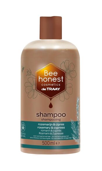 BEE HONEST COSMETICS SHAMPOING ROMARIN & CYPRÈS GRANDE TAILLE