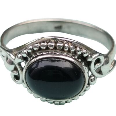 Schwarzer Onyx 925 Sterling Silber Handgefertigter Ring