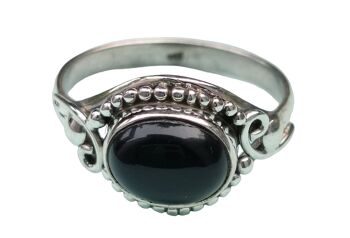 Bague faite main en argent sterling 925 avec onyx noir 1