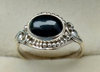 Bague faite main en argent sterling 925 avec onyx noir 4